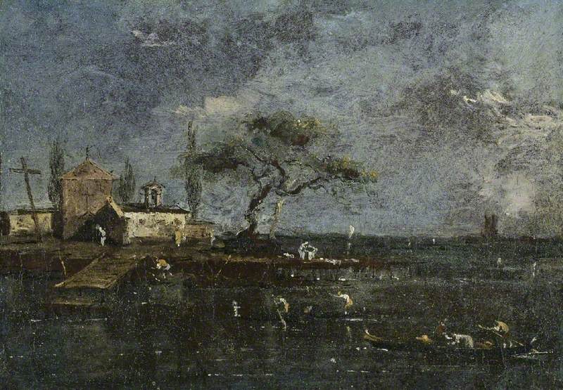 Die Insel von Ancona, Venedig - Francesco Guardi