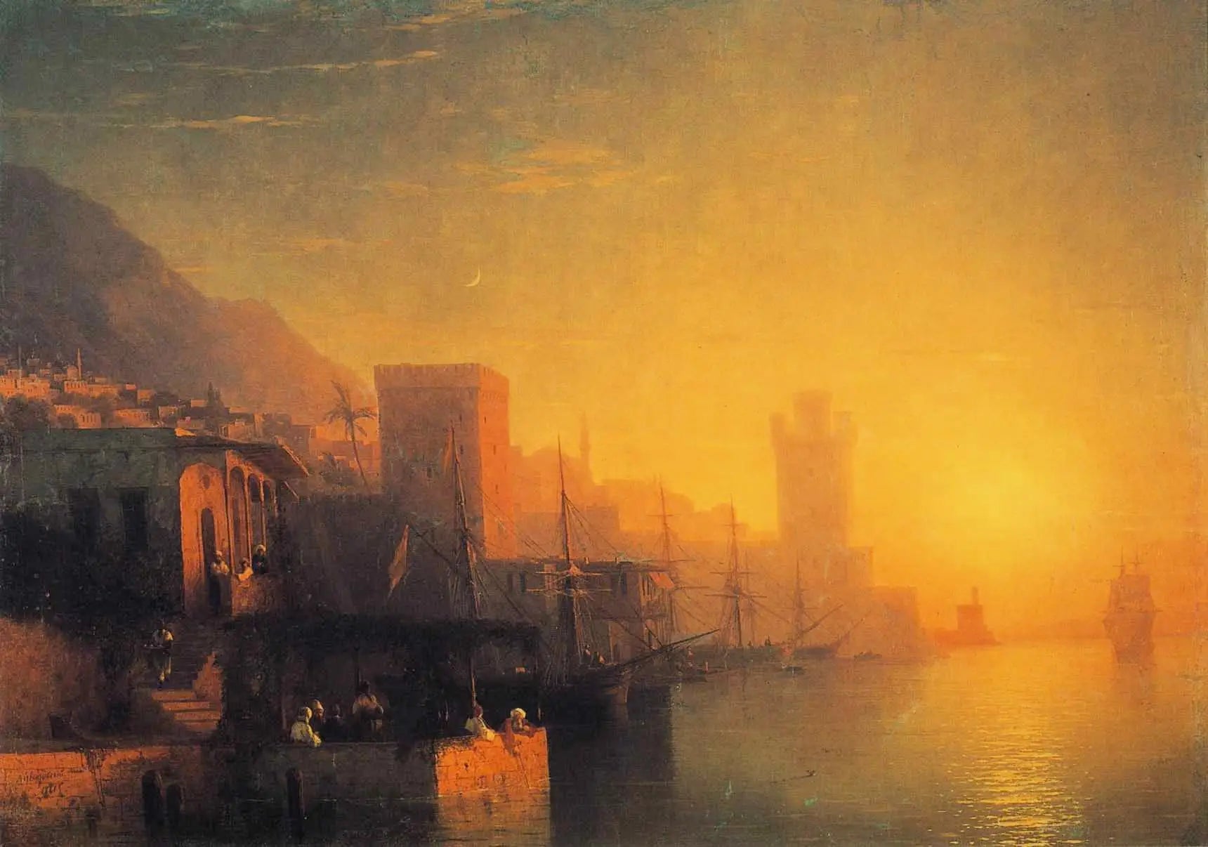 L'île de Rhodes - Ivan Aïvazovski image 1 reproduction réalisée par Alpha Reproduction