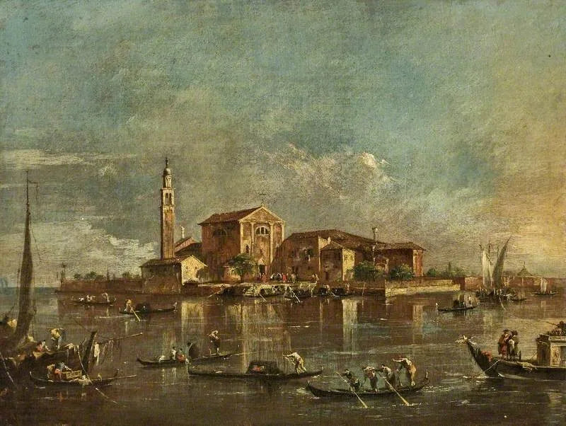 Die Insel San Giorgio in Alga, Venedig, Italien - Francesco Guardi