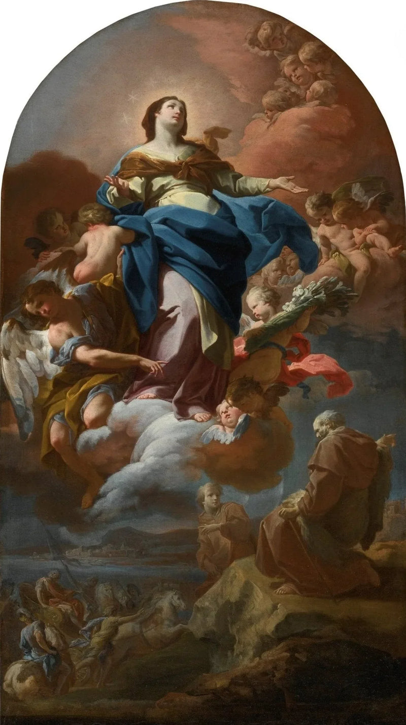 Die Unbefleckte Empfängnis mit dem Propheten Elia - Corrado Giaquinto