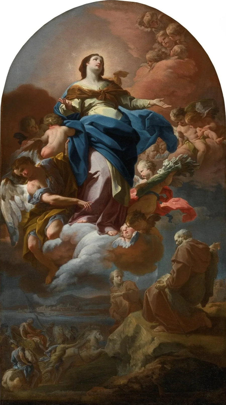 Die Unbefleckte Empfängnis mit dem Propheten Elia - Corrado Giaquinto