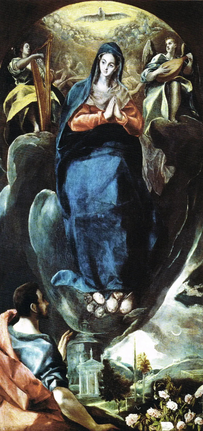 Die Unbefleckte Empfängnis gesehen von heiligen Johannes dem Evangelisten - El Greco