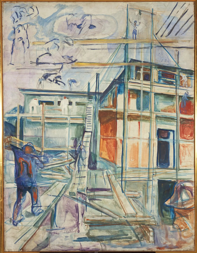 Das Gebäude des Winterstudios - Edvard Munch