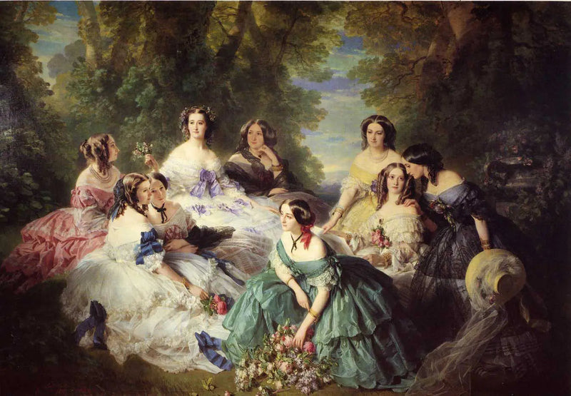 Die Kaiserin Eugénie umgeben von ihren Hofdamen - Franz Xaver Winterhalter