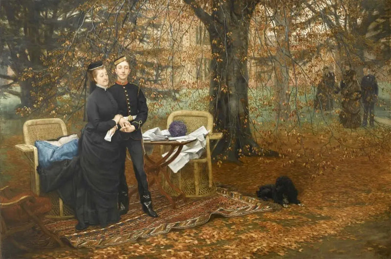 Die Kaiserin Eugénie und der Kaiserprinz im Park von Camden Place - James Tissot