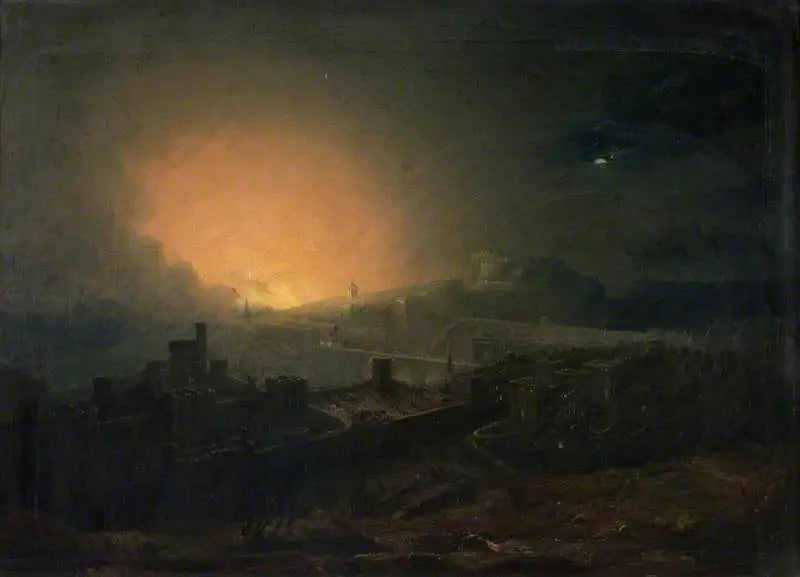 Der Brand von Edinburgh - John Martin