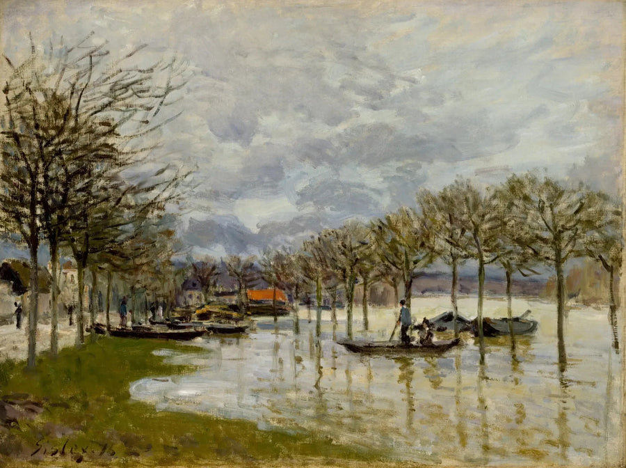 Die Überschwemmung auf der Straße nach Saint-Germain - Alfred Sisley
