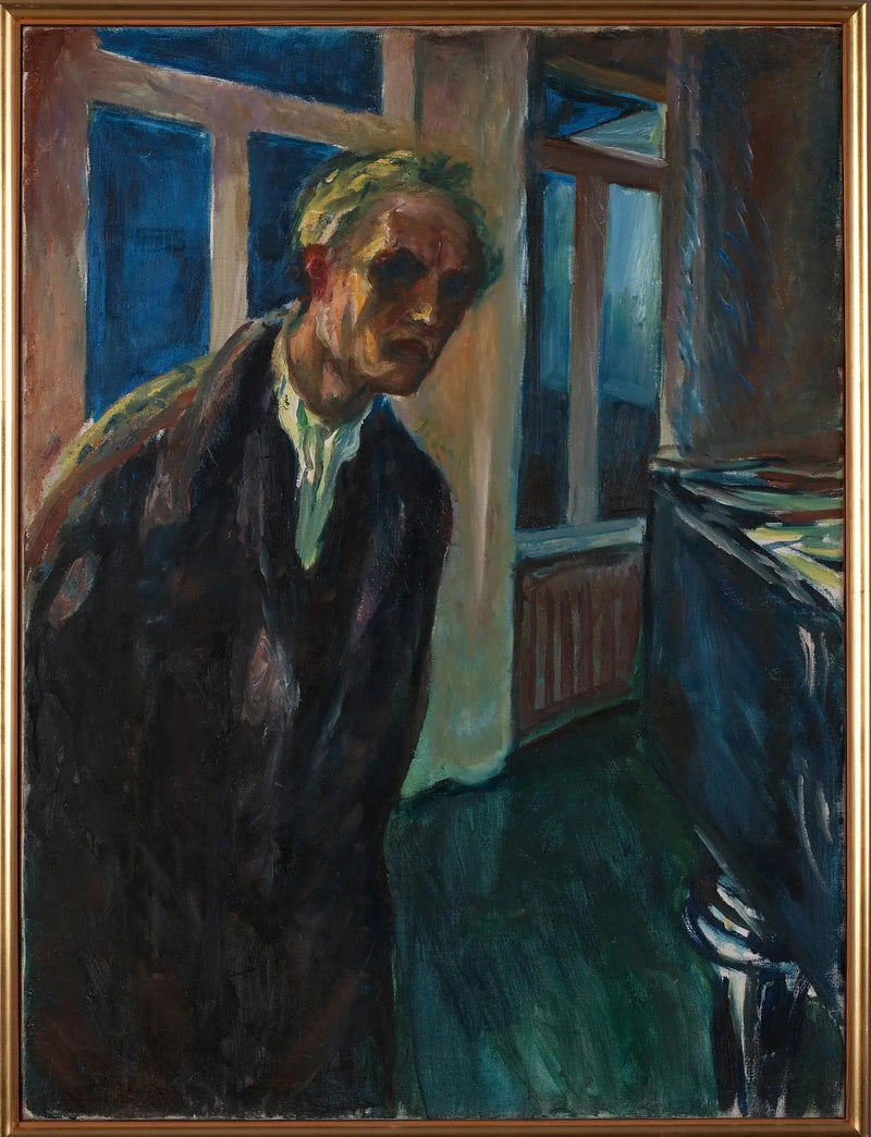 Der Schlaflose (Selbstporträt) - Edvard Munch