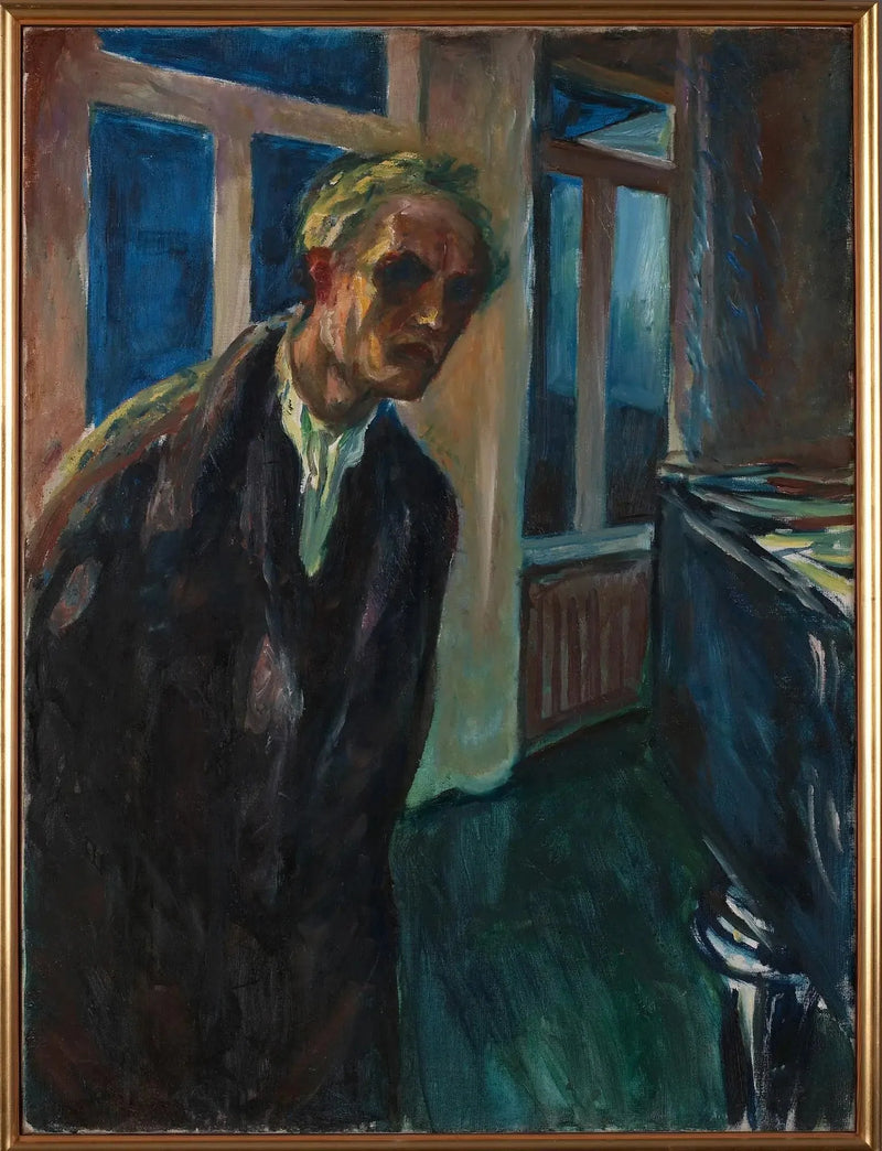 Der Schlaflose (Selbstporträt) - Edvard Munch