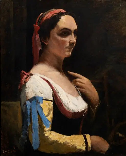 Die Italienerin - Jean-Baptiste Camille Corot