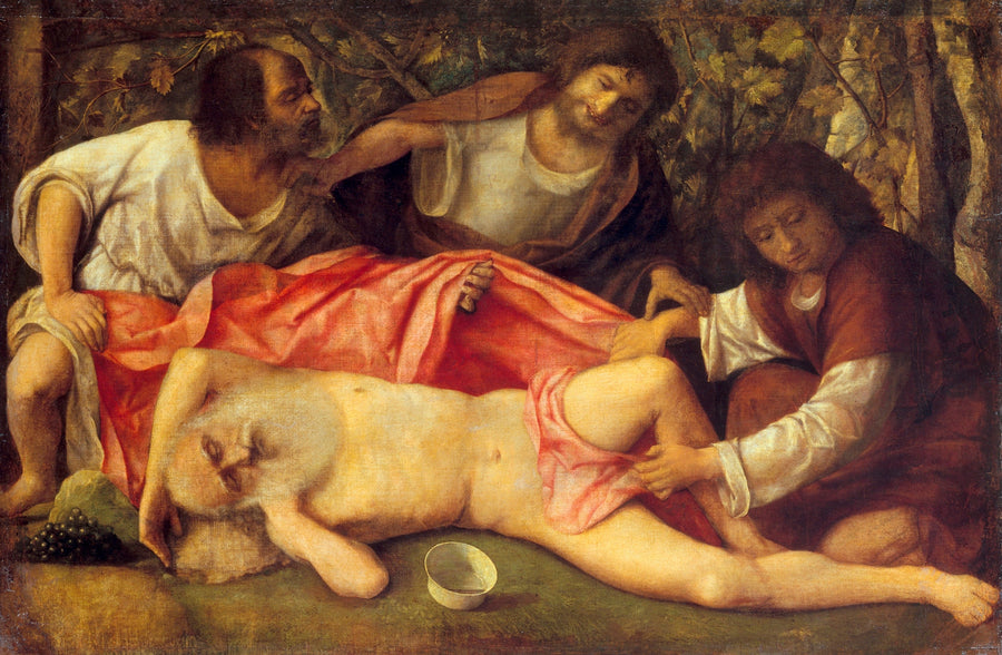 Die Trunkenheit des Noah - Giovanni Bellini