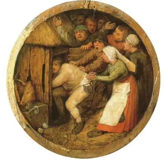 Der Trunkenbold in den Schweinestall gedrängt - Pieter Brueghel der Ältere