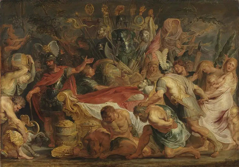 Die Unterwürfigkeit des Decius Mus (Titus Livius VIII, 6-9-10), nach 1616 - Peter Paul Rubens