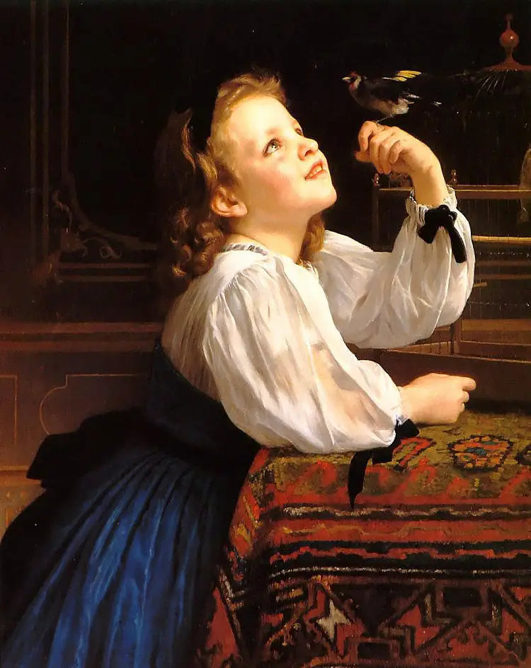 Der geliebte Vogel - Bouguereau