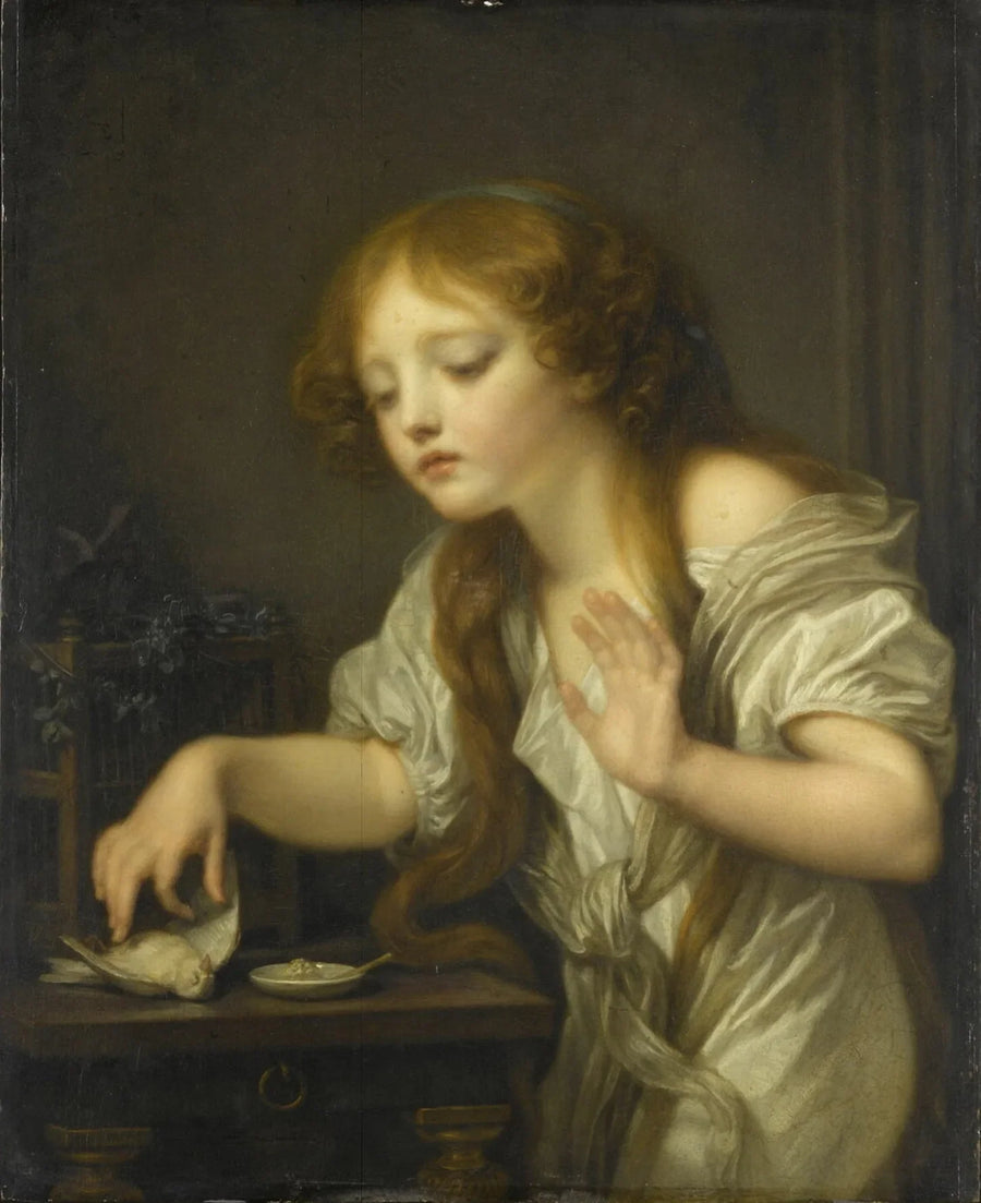 Der tote Vogel - Jean-Baptiste Greuze