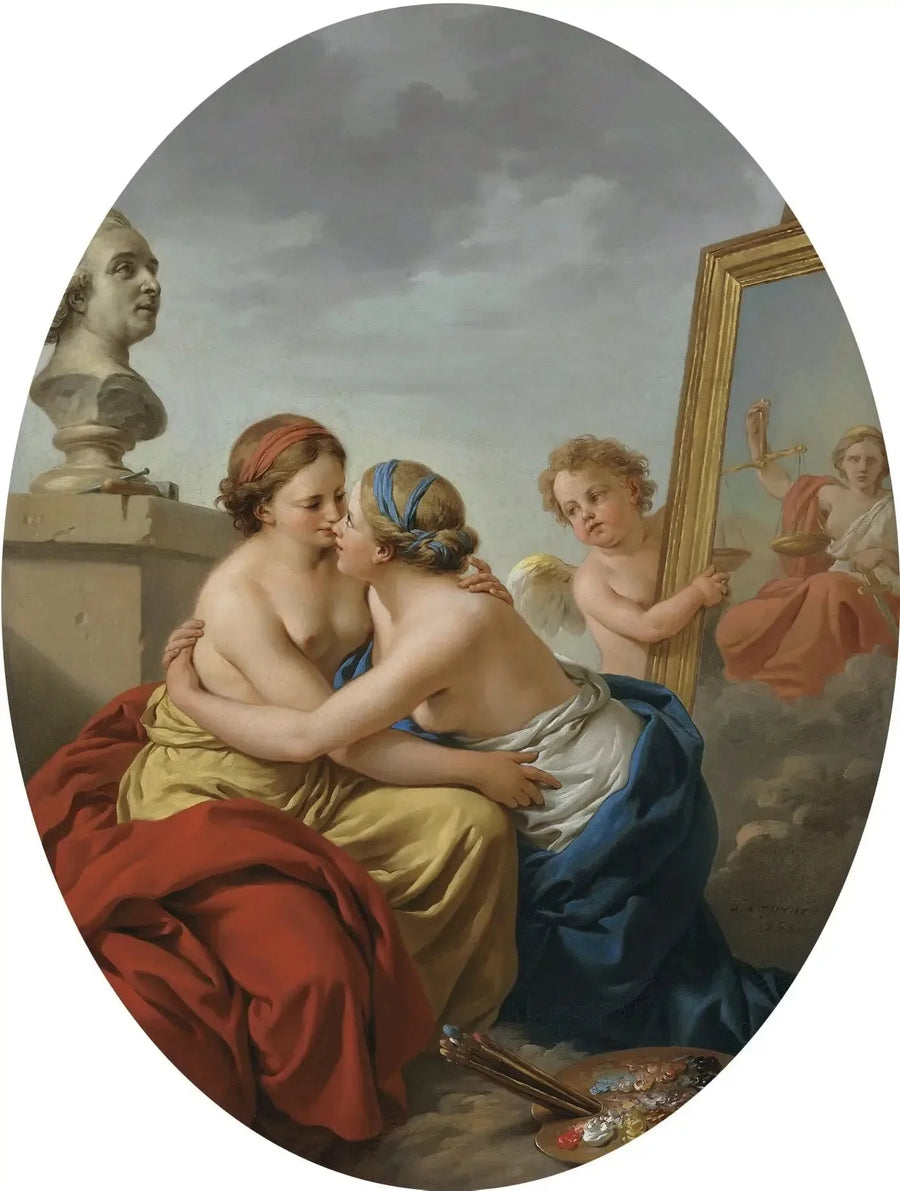 Die Vereinigung von Skulptur und Malerei - Louis Jean François Lagrenée
