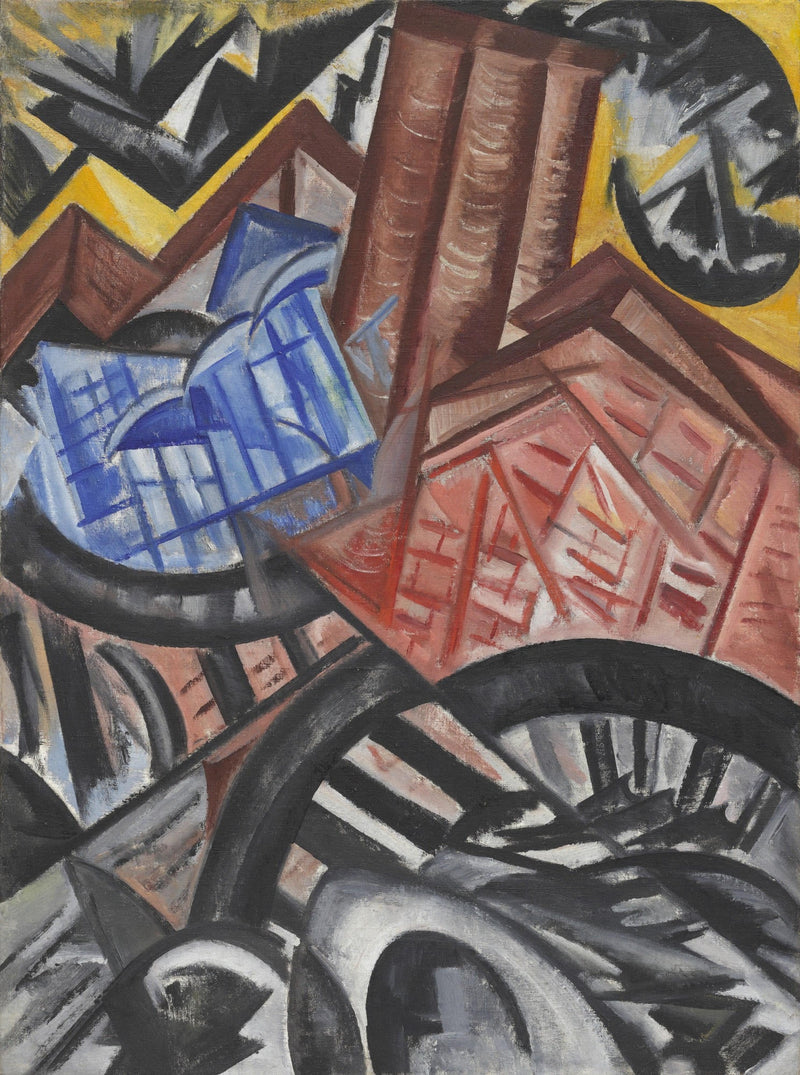 L'usine et le pont - Olga Rozanova