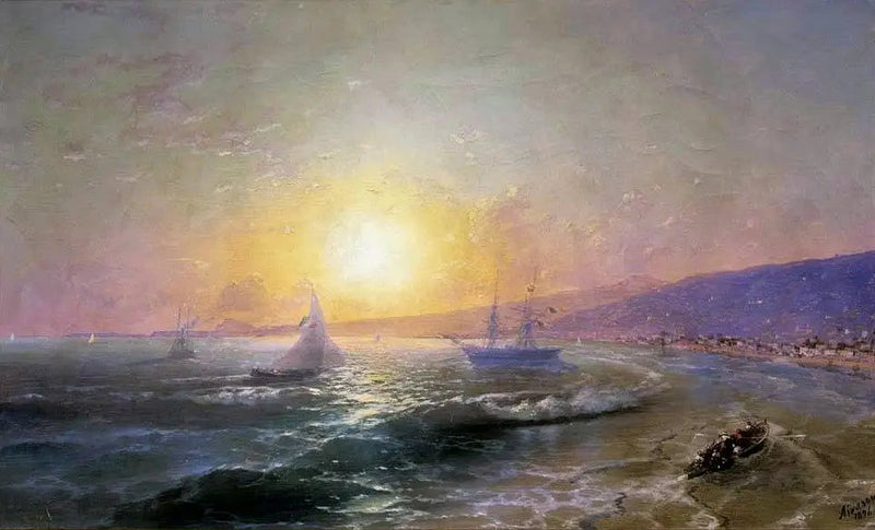 Die Bucht bei Sonnenaufgang. - Ivan Aïvazovski
