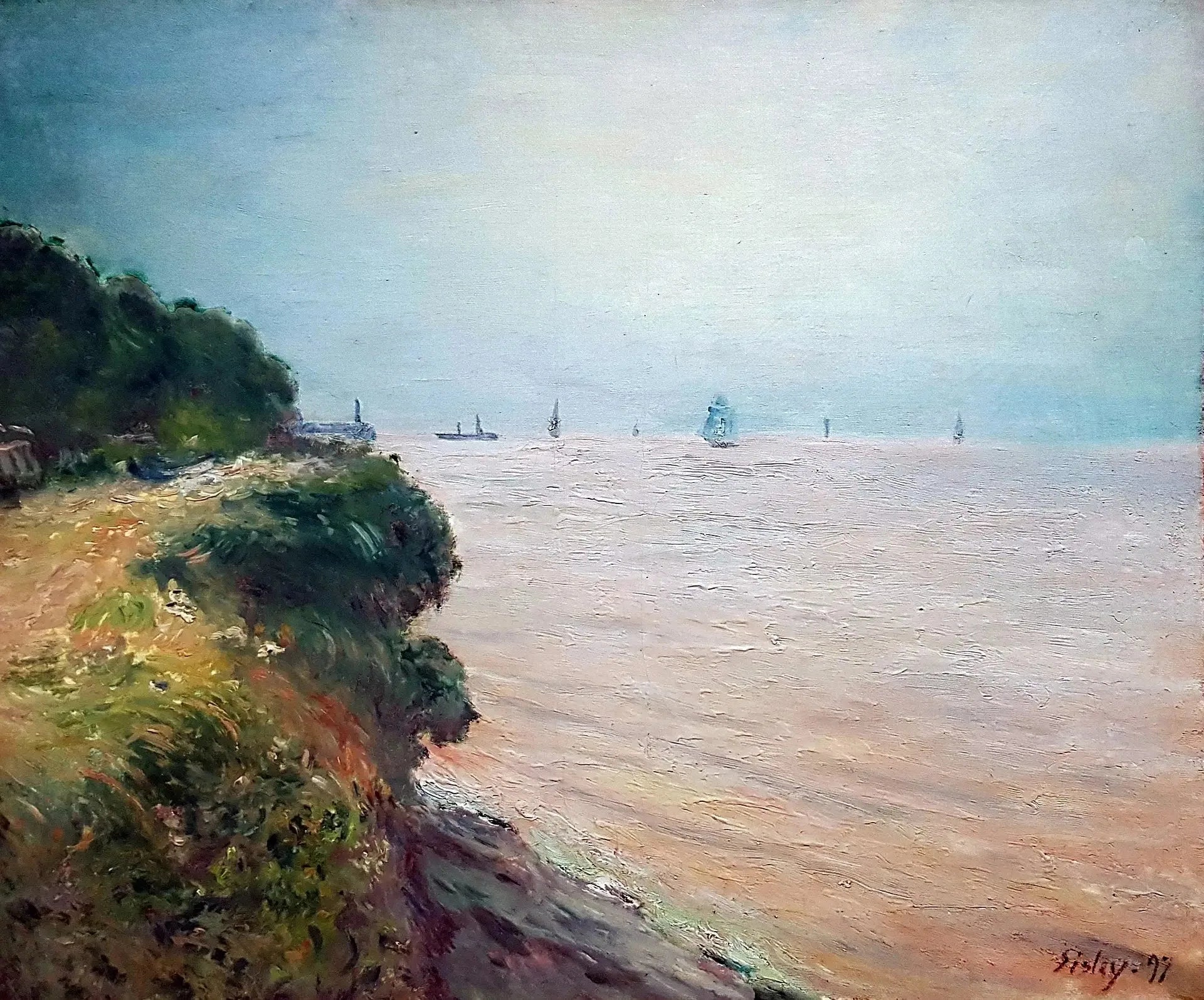 La Baie de Langland - Alfred Sisley image 1 reproduction de peinture à l’huile
