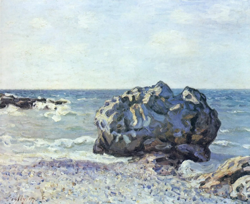 Die Bucht von Langland, Storr's Rock, Morgen - Alfred Sisley
