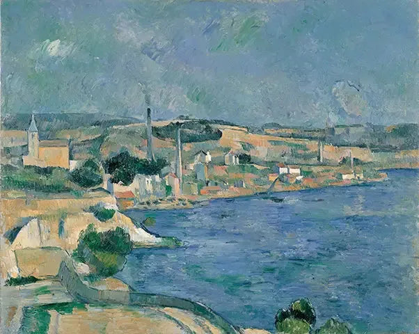 Die Bucht von Marseille mit Blick auf das Dorf Saint-Henri bei l'Estaque - Paul Cézanne