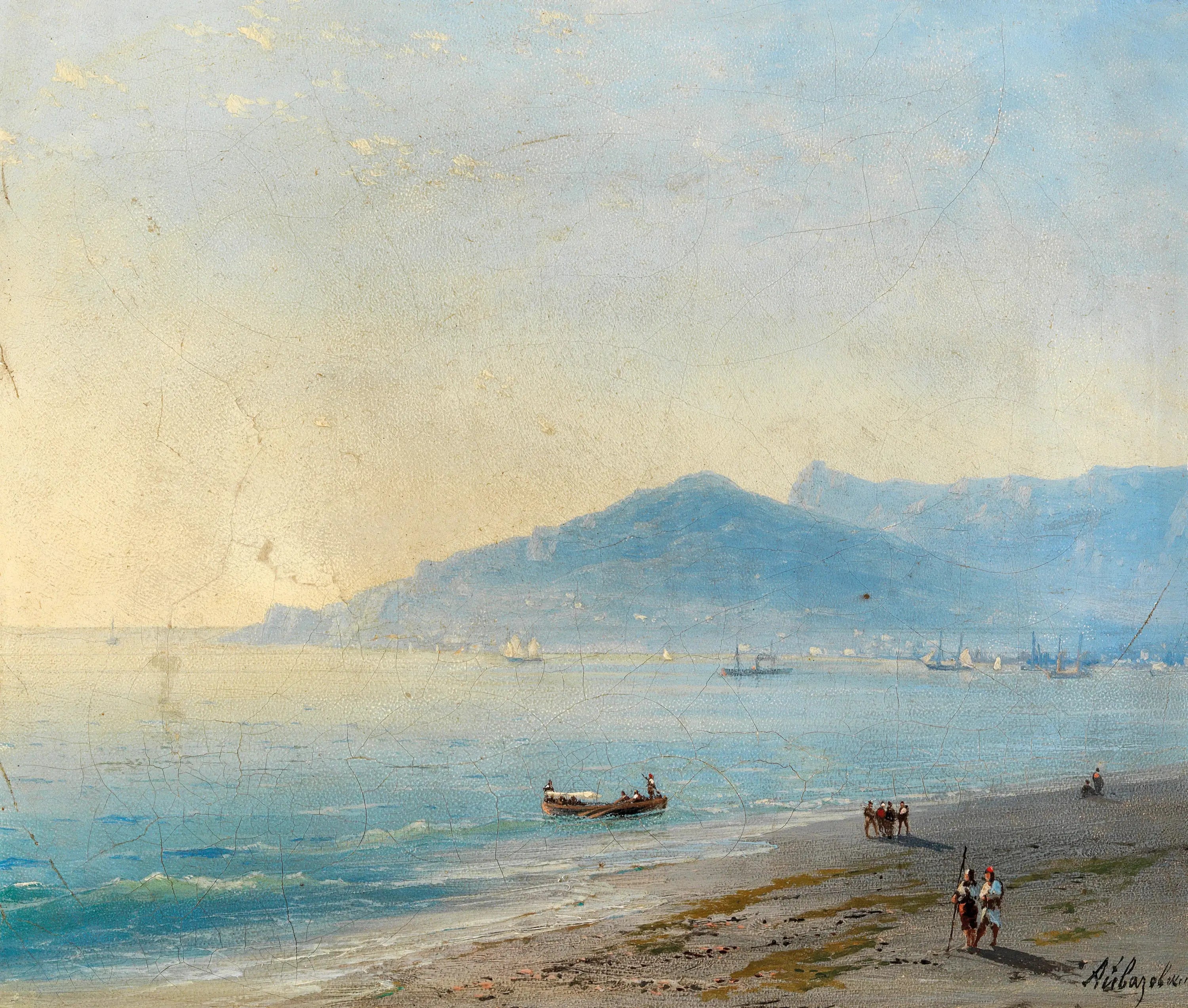La baie de Yalta avec les montagnes Magobi et Ai Petri - Ivan Aïvazovski - Alpha Reproduction