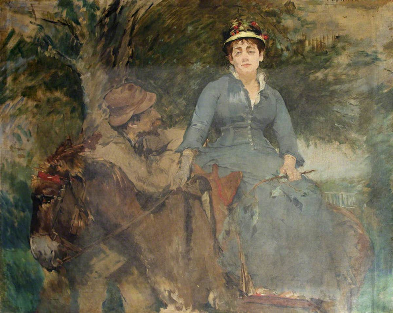 Der Spaziergang auf dem Esel - Eva Gonzalès