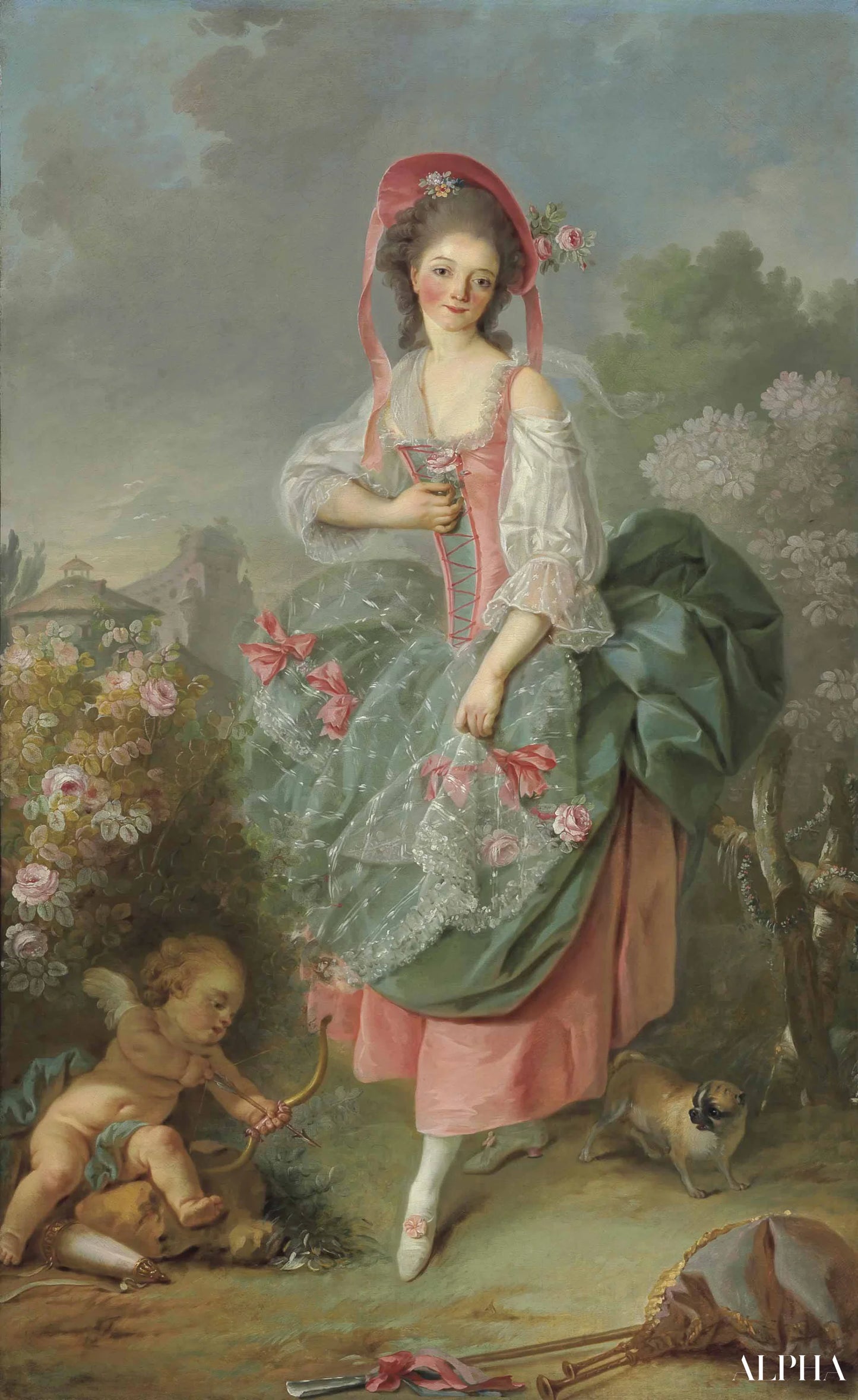 La ballerine Marie-Madeleine Guimard (1743-1816) : Terpsichore - Jacques-Louis David - Reproductions de tableaux et peintures haut de gamme