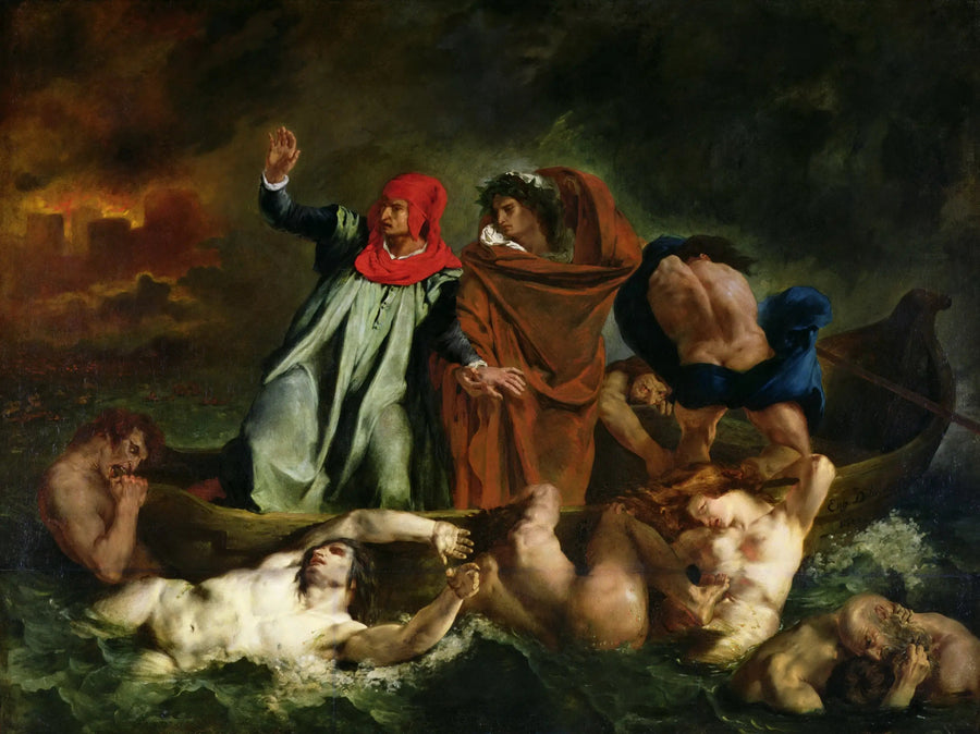 Die Barke von Dante - Eugène Delacroix