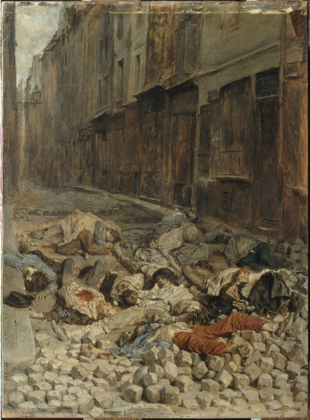 La barricade, rue de la Mortellerie, juin 1848 - Ernest Meissonier image 1 reproduction de peinture à l’huile