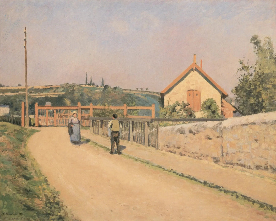 Die Eisenbahnschranke bei Pâtis, nahe Pontoise - Camille Pissarro