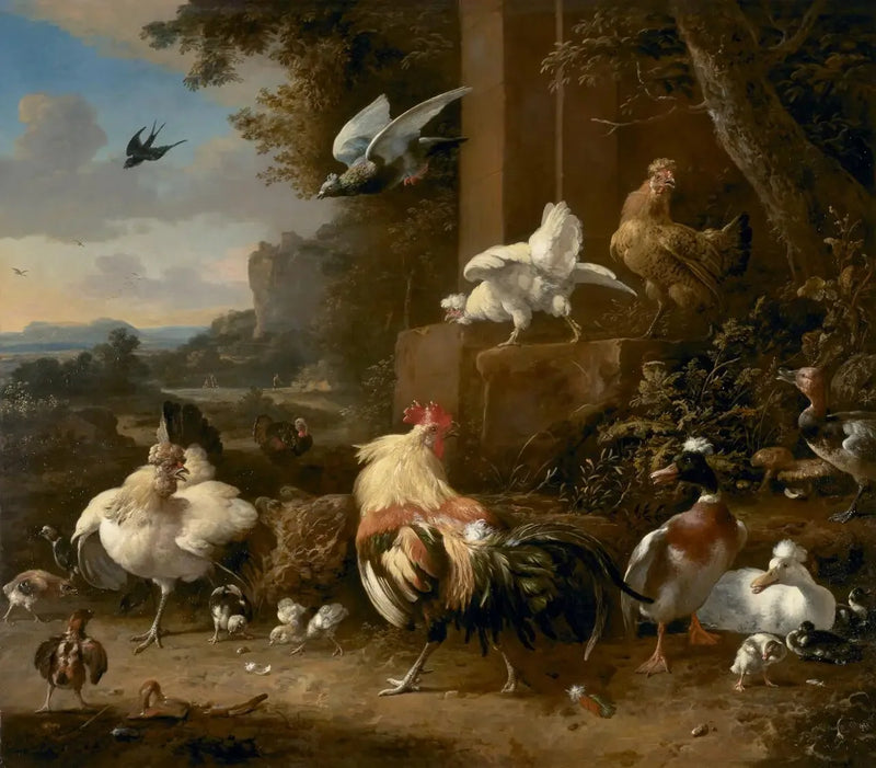Der Bauernhof - Melchior de Hondecoeter
