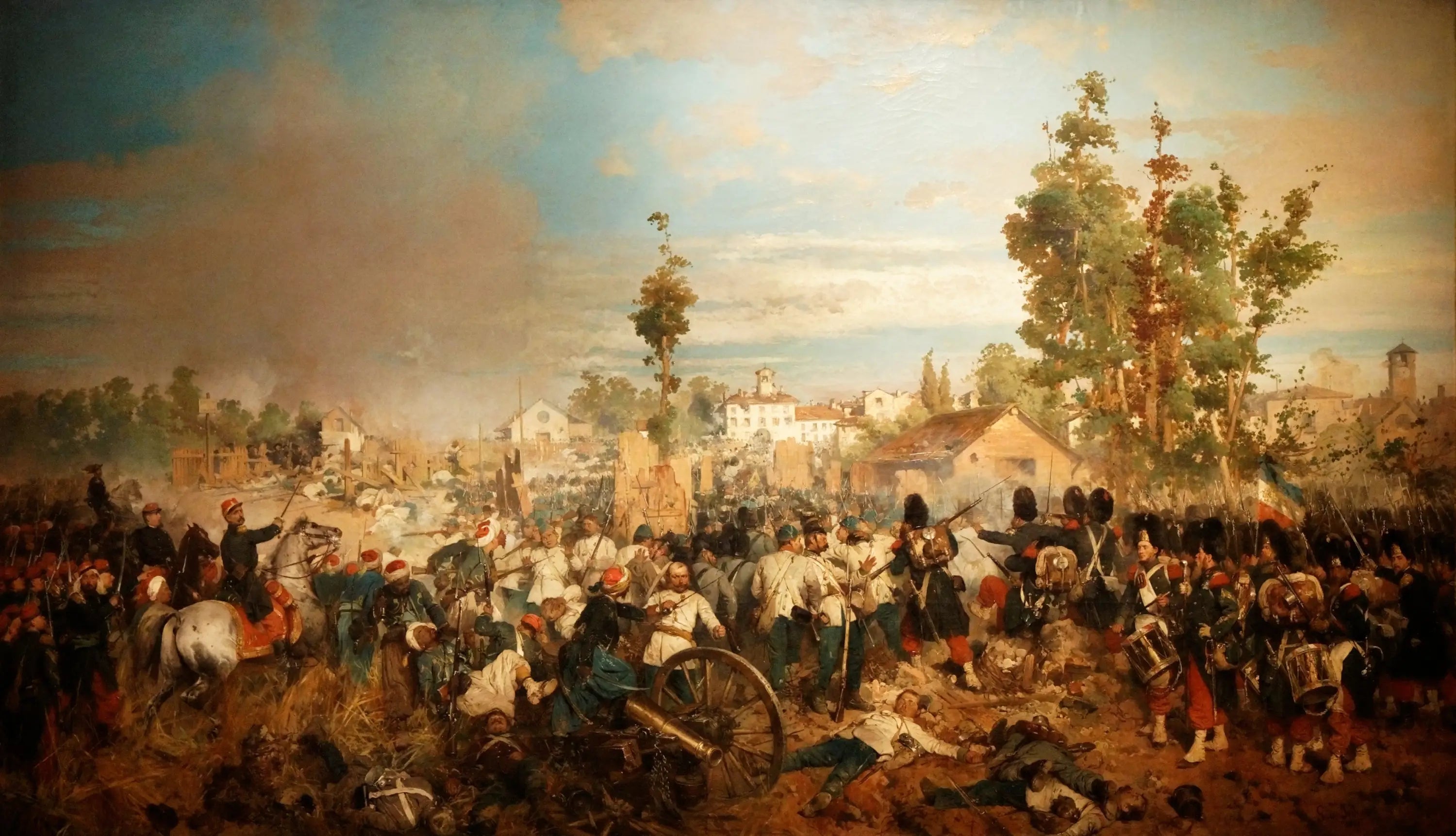La Bataille de Magenta - Gerolamo Induno image 1 tableau peint à l’huile sur toile