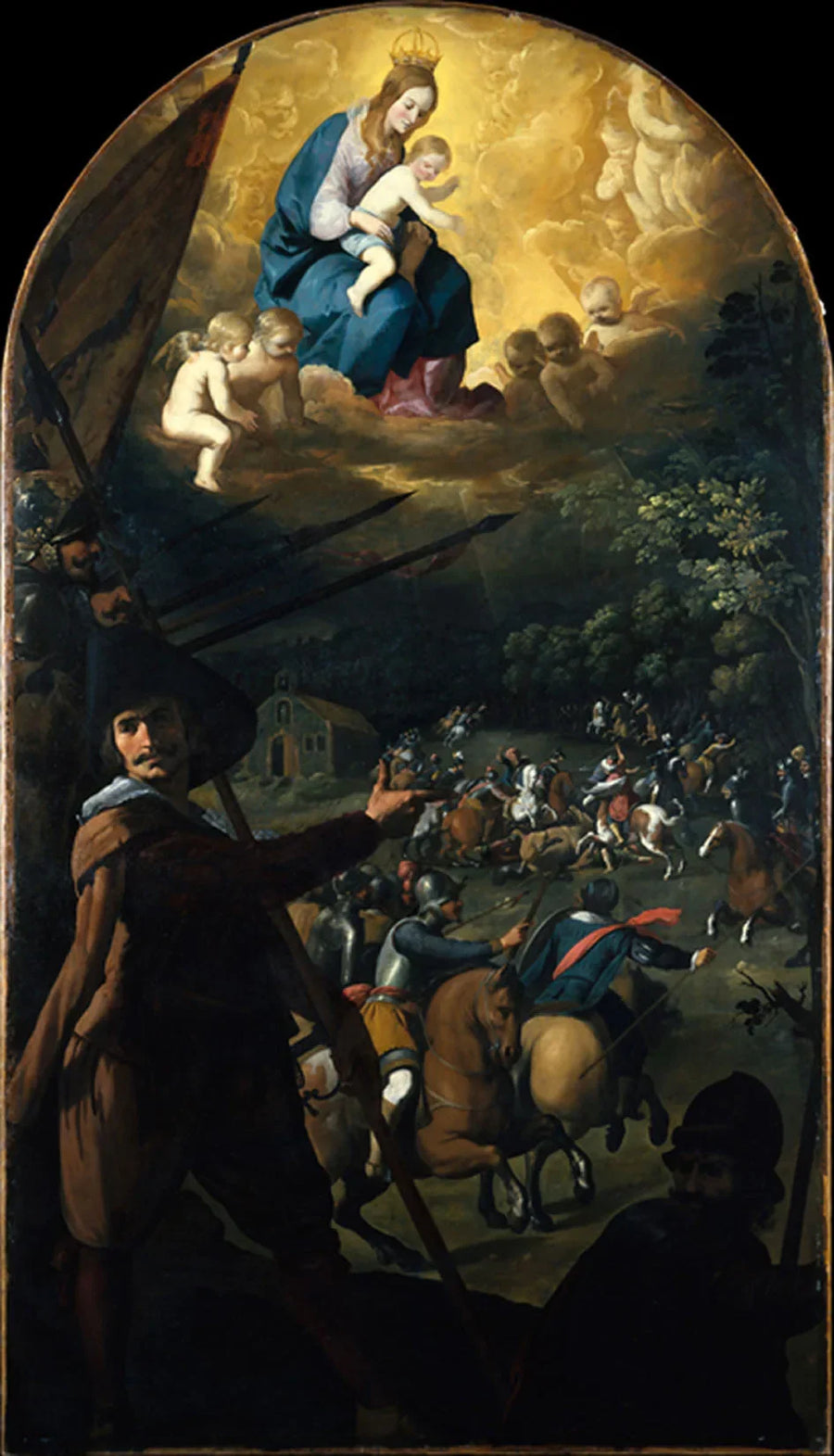 Die Schlacht zwischen den Christen und den Mauren in El Sotillo - Francisco de Zurbarán