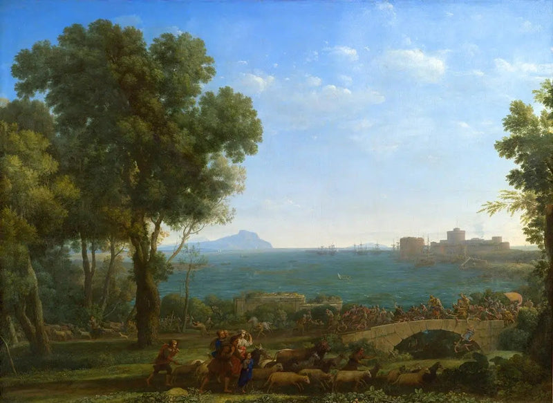 Die Schlacht auf der Brücke - Claude Lorrain
