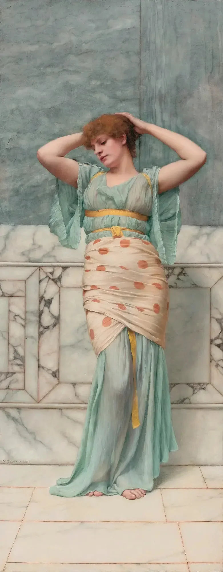 Die Schönheit in einem Marmorsaal - John William Godward