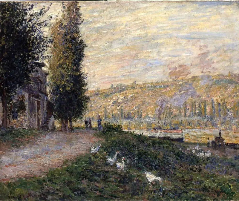 Das Ufer bei Lavacourt - Claude Monet