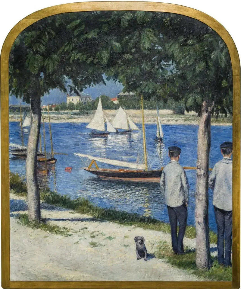 Der Berg von Petit Gennevilliers und die Seine - Gustave Caillebotte