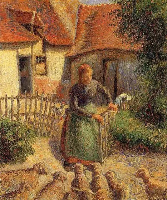 Die Schäferin der Schafe - Camille Pissarro