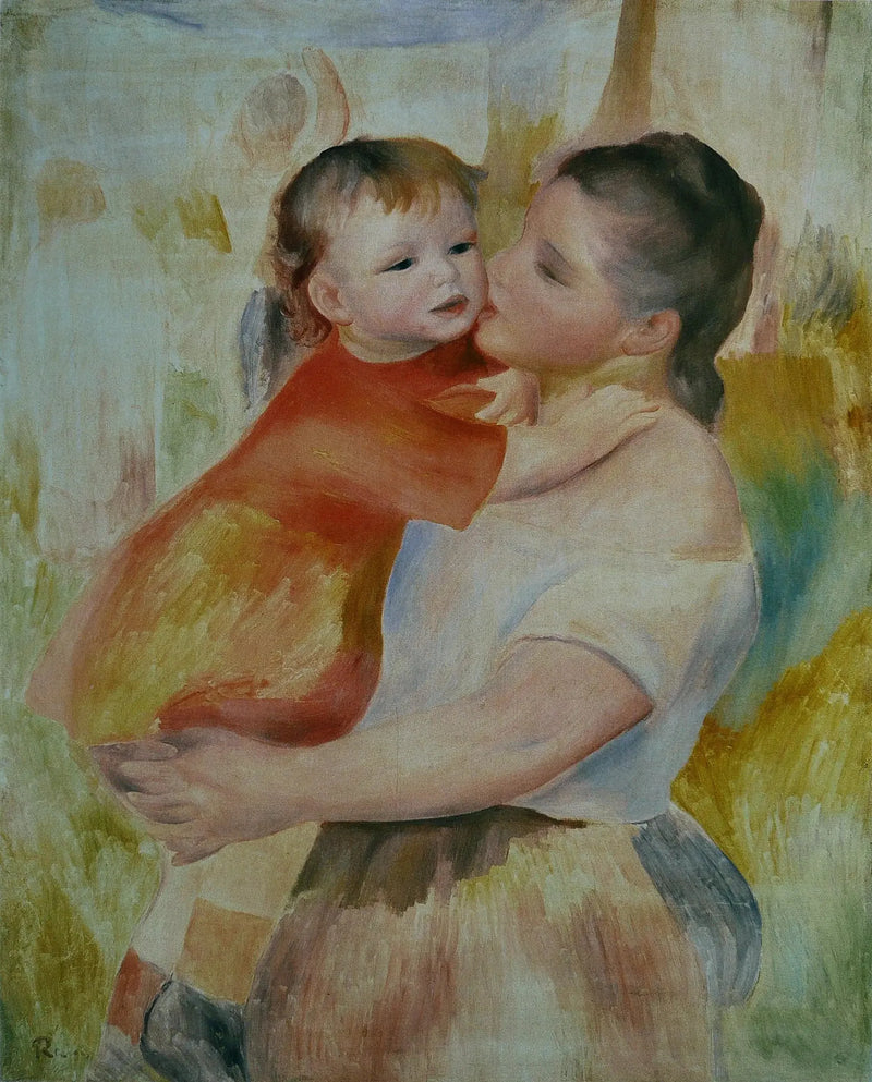 Die Wäscherin und ihr Kind - Pierre-Auguste Renoir