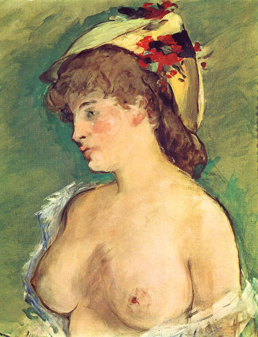 Die Blonde mit nackten Brüsten - Édouard Manet