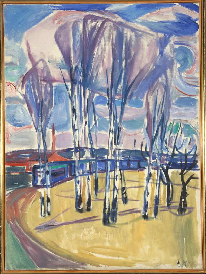 Die Straßenbahnschleife in Skøyen - Edvard Munch