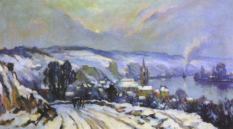 Die Gesichtszeichnung unter dem Schnee - Robert Antoine Pinchon