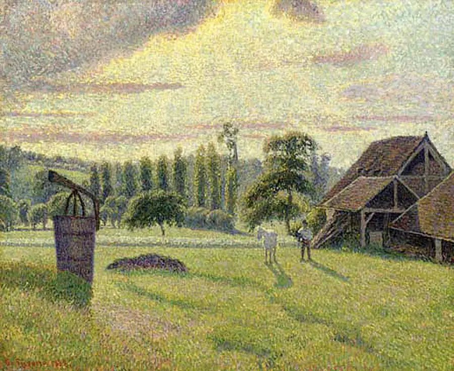 La Briqueterie Delafolie à Éragny - Camille Pissarro image 1 copie de tableau peinte à la main