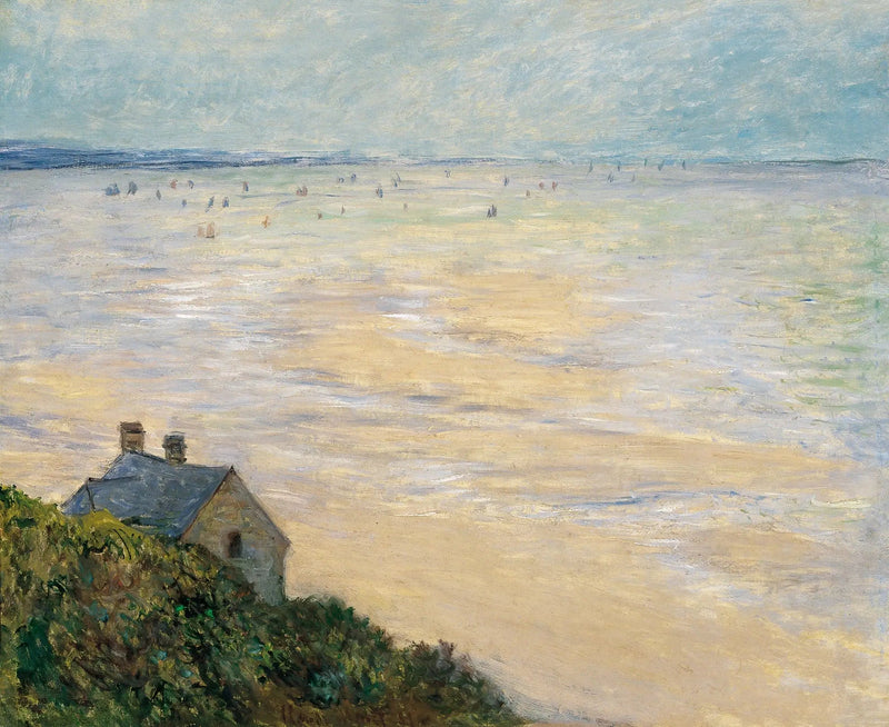 Die Hütte in Trouville, Ebbe - Claude Monet