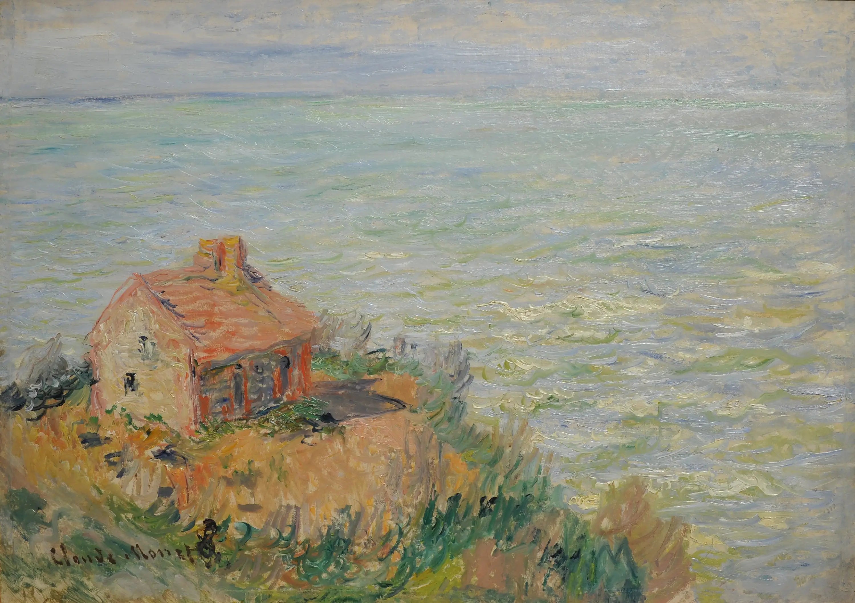 La Cabane des douaniers. Effet d'après-midi - Claude Monet image 1 copie peinte à la main à l’huile