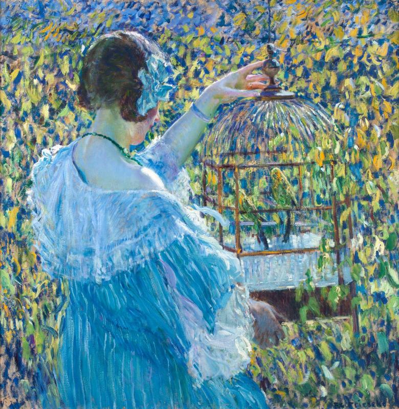 Der Vogelschutzkorb - Frederick Carl Frieseke
