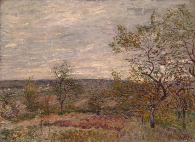 Die Landschaft bei Veneux - Alfred Sisley