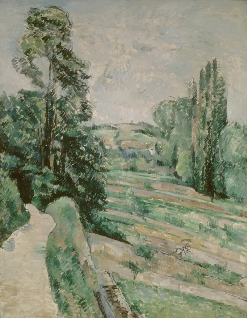 Die Landschaft von Auvers-sur-Oise - Paul Cézanne