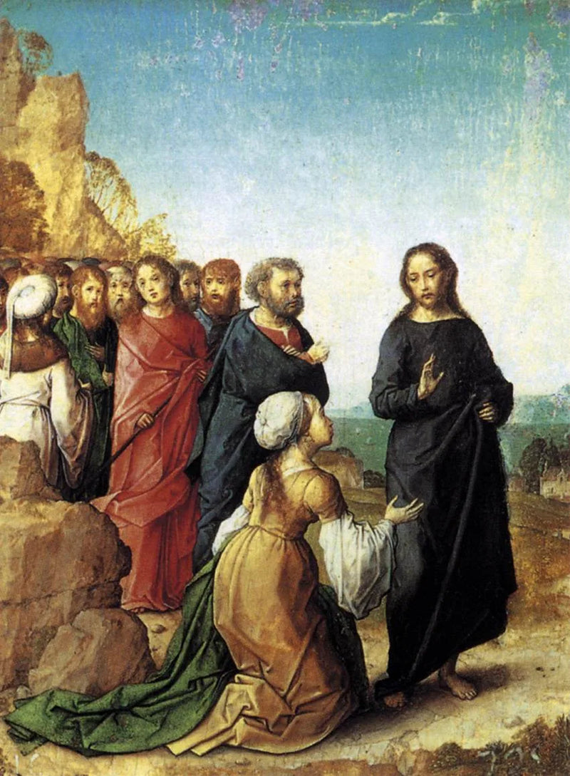 Die kanaanäische bittet um die Heilung ihrer Tochter - Juan de Flandes